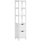 kleankin - Armoire de salle de bain - MDF - 30x30x144cm - Blanc