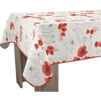 Nappe Anti-taches Poppies Rouge taille Rectangle 150x200 cm