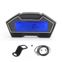 Moto Speed ​​Speedometer Tachymètre Tachymètre Tachymètre LCD Jauge de carburant avec capteur Matériel de rétroéclairage Hui