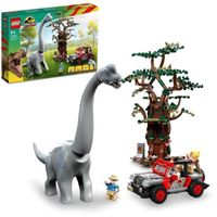 LEGO® Jurassic Park 76960 La Découverte du Brachiosaure, Jouet avec Figurine de Dinosaure et Voiture
