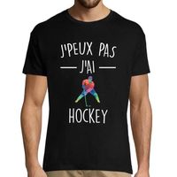 Hockey sur Glace | Je Peux Pas | T-Shirt Homme col Rond Sport Humour
