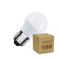 TECHBREY Boîte de 100 Ampoules LED E27 G45 5W Blanc Chaud Ø45x84 mm  180º