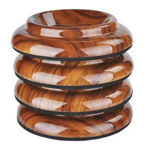 tampons de protection pour pieds de meuble Sapele wood KingPoint lot de 4 coupelles en bois dur pour roulette de piano droit 
