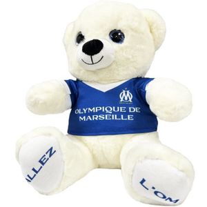 PELUCHE Grand Ours peluche en maillot OM - Collection offi