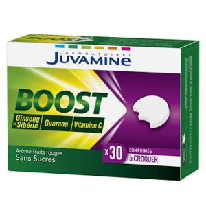 TONUS - VITALITÉ Juvamine Boost Vitamine C Ginseng Guarana 30 comprimés à croquer