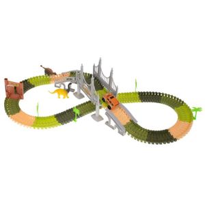VÉHICULE CIRCUIT IKONKA - Piste pour voitures dinosaures + voiture 