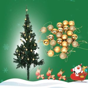 BOULE DE NOËL XiaoLD-Lot de 24 boules de Noël en PVC Décoration 