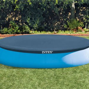 BÂCHE - COUVERTURE  Bâche de protection pour piscine autoportante INTEX - Ø3,96m - Epaisseur 0,175mm