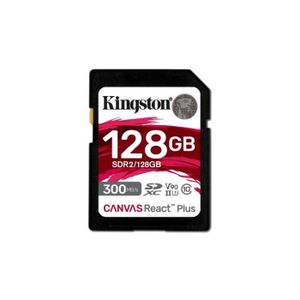 CARTE MÉMOIRE Kingston Memory card SD 128GB Canvas React Plus 30