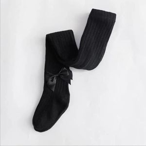LEGGING Leggings Chauds en Coton pour Fille de 0 à 6 Ans,Pantalon pour Bébé-Black Bow Tights-0 to 1 year
