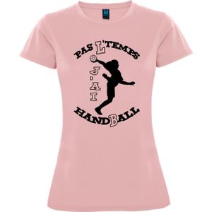 T-SHIRT MAILLOT DE SPORT Tee shirt femme handball rose - PAS L'TEMPS J'AI H
