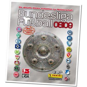CARTE A COLLECTIONNER Panini - Bundesliga Saison 2008/09 Adhésifs Collection, Exposition Avec 100 Sacs