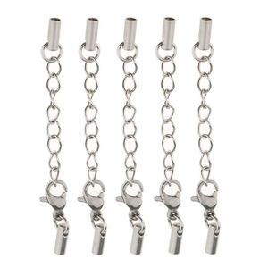 Vente en Acier Inoxydable Mousqueton Fermeture chaînes fermetures 13x8mm Argent Couleur