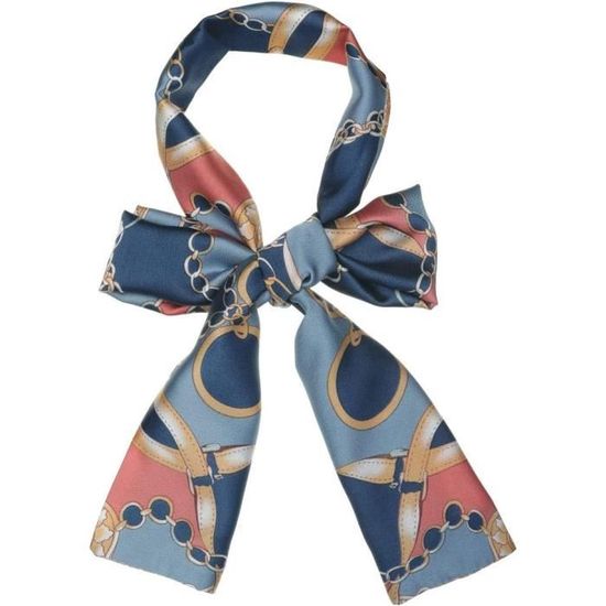 Femmes Pois Skinny Écharpe Cou Écharpes Double Face Impression Foulard Bandeau.[Y1498