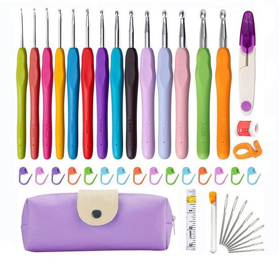 Kit Complet Accessoires Crochet Et Tricot - Marqueurs, Aiguilles Et Outils Pour Débutants Et Experts