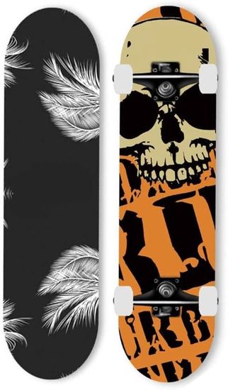 Planche De Skateboard Vierge En érable 7 Couches - 80x20 Cm, Surface Blanche - Pour Graffiti, Customisation DIY