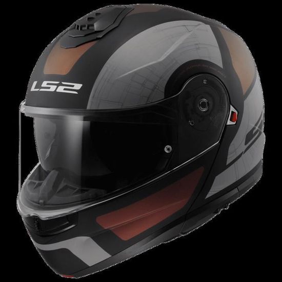 Casque Moto LS2 Strobe 2 Noir Mat - Pliable - Homologation ECE 22.06 - Taille L (59-60cm)