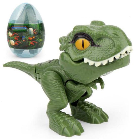 Marionnette Dinosaure Marionnette Main Dinosaure CreepyParty - T-Rex Vert 5 Pièces Doigt Marionnettes Main