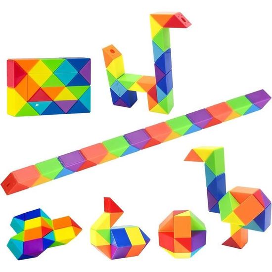 Lot de 12 et 24 Blocs Magiques pour Anniversaire d'Enfant - Jouets Serpents Magiques - Cadeau pour Garçons et Filles Lot de 12 et 24 Blocs Magiques pour Anniversaire d'Enfant - Jouets Serpents Magiques - Cadeau pour Garçons et Filles