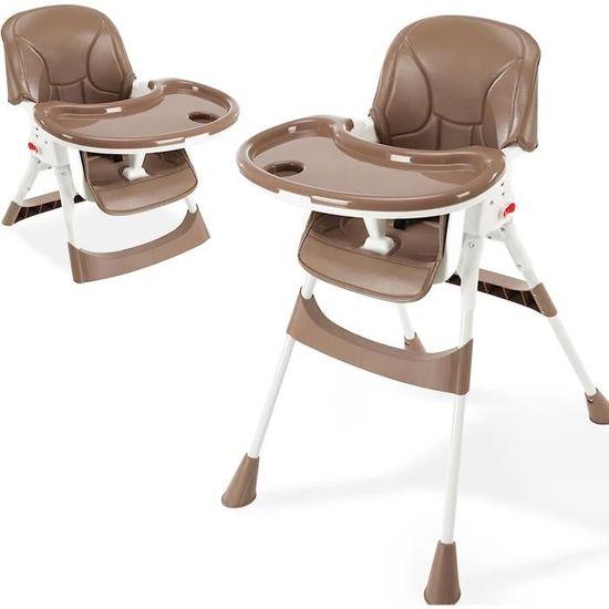 Chaise Haute Bébé Évolutive Avec Table Et Ceinture Sécurité - 6 Modes - Dès 6 Mois