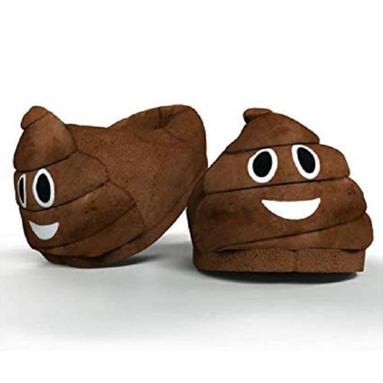 Chaussons Emoticon Poo Rigolo en Forme de Crotte – Pantoufles intérieur  d'hiver peluche smiley – Taille universelle 35 à 43 pour enf - Cdiscount  Maison