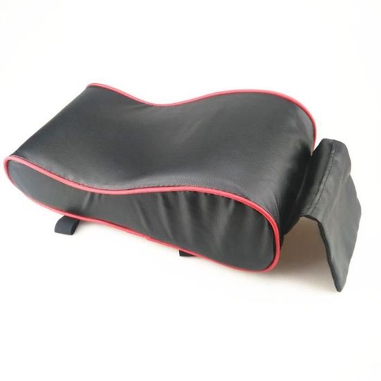 Housse Accoudoir Voiture En Cuir - Avec Poche, Porte-Gobelet Et Boîte à Mouchoirs - Universelle Noir