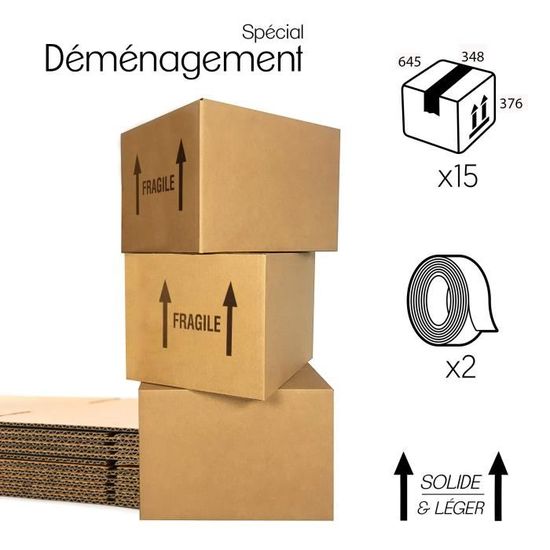 Super pack demenagement: accessoires et cartons déménagement pas