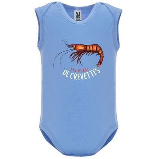 Body Bebe Manche Sans Bebe Garcon Bleu Eleveur De Crevettes Fond Noir Bleu Cdiscount Pret A Porter