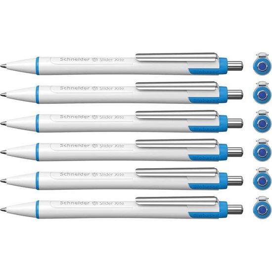 Schneider Slider Xite Kugelschreiber Set - 5 Stück, Extra Große Spitze & Schwarze Tinte
