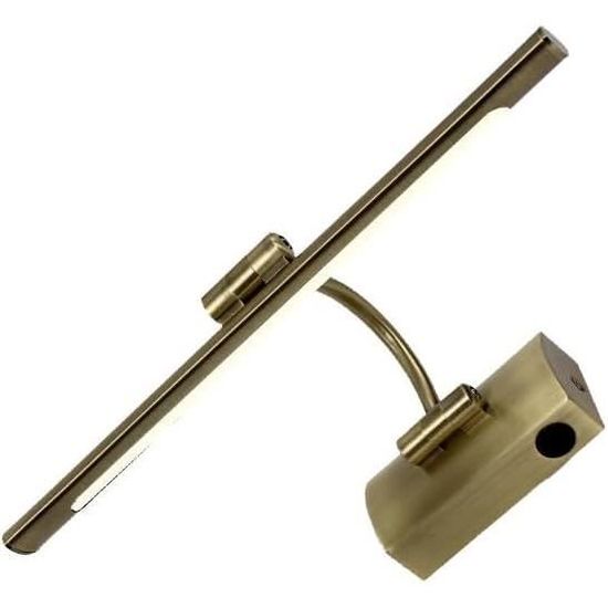 PAPUQ Applique LED Da Parete Per Illuminare Quadri, Tele, Specchi, Murales, 13 W Tradizionale Ed Elegante, Tono Di Luce Calda 3000 K, Bronzo Anticato, Snodato. 76 Cm