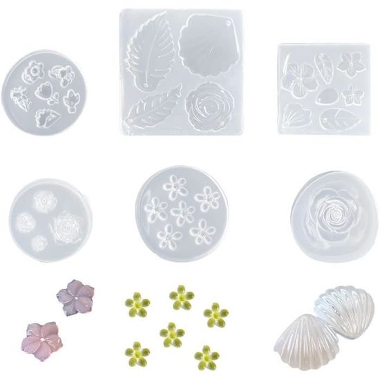 Moule Silicone Pour Boucles D'oreilles En Résine - Forme Pétale De Fleur, 9 Cavités, Idéal Pour Bijoux DIY