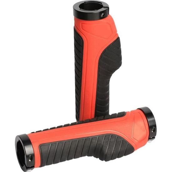 Poignées De Guidon Vélo Ergonomiques - Caoutchouc Souple Antidérapant - Pour Guidon 22,2mm - Paire Légère 116g