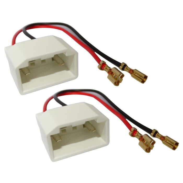 Aerzetix: 2 connecteurs adaptateurs paire de haut-parleurs enceintes pour Ford Fiesta S-Max