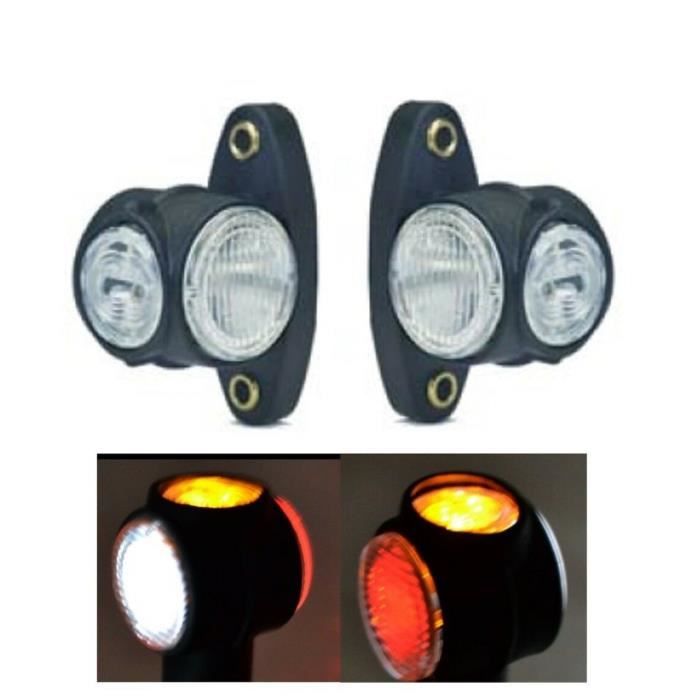 2x 12V/24V LED ROUGE FEUX DE GABARIT CAMION CARAVANE SHASSIS REMORQUES
