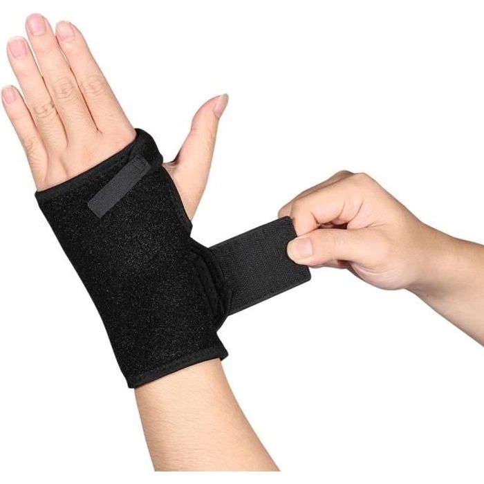 Orthèse de poignet élastique Idéale pour les entorses et foulures Attelle Réglable