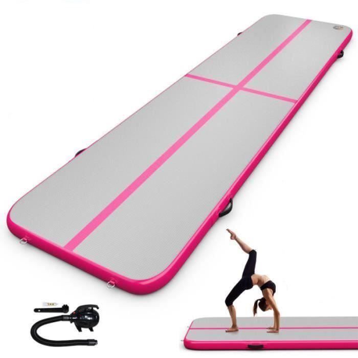 3M matelas de gymnastique gonflable Gym dégringolade Air piste plancher culbutant Air piste tapis Rose