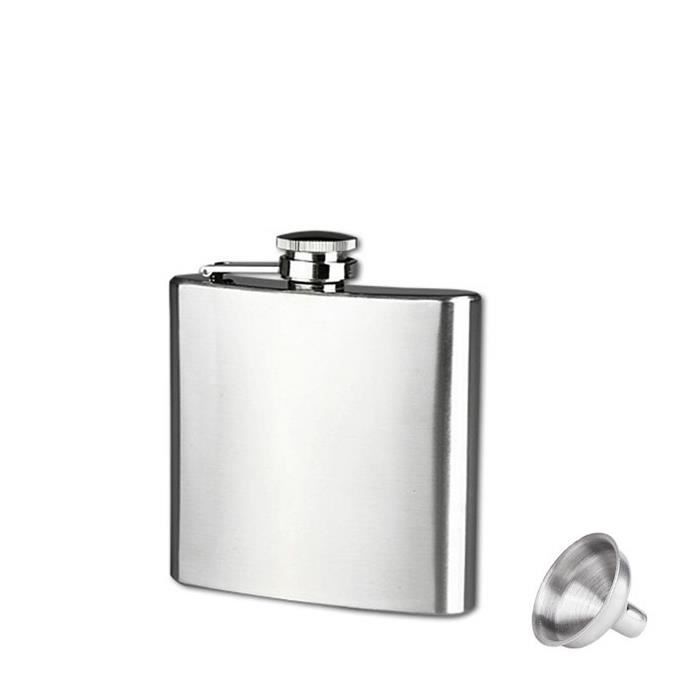 6 oz en acier inoxydable de poche Flasque Alcool Whisky d'alcool bouchon à visBallon HUL61