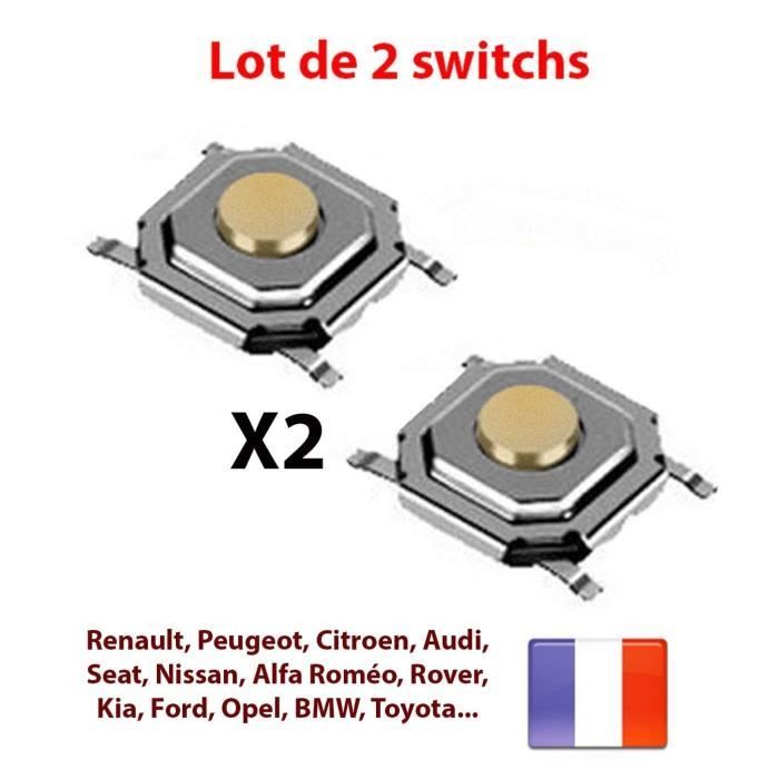 2X Switch bouton clé télécommande plip Peugeot Citroen Nissan Opel Porsche Renault Toyota Fiat Alfa @Pro-Plip