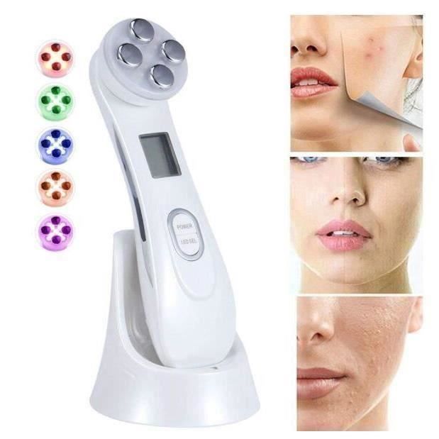 Lumière Appareil de Beauté Mésothérapie de Appareil de Massage du Visage avec USB Rechargeable Anti Rides Anti-âge Acné Serrage Raje