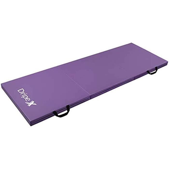 Dripex Tapis de Gymnastique Épais, 180 x 60 x 5cm Tapis de Yoga Pliable et Anti-Déparant, Matelas de Gymnastique en PU Doux idéal po