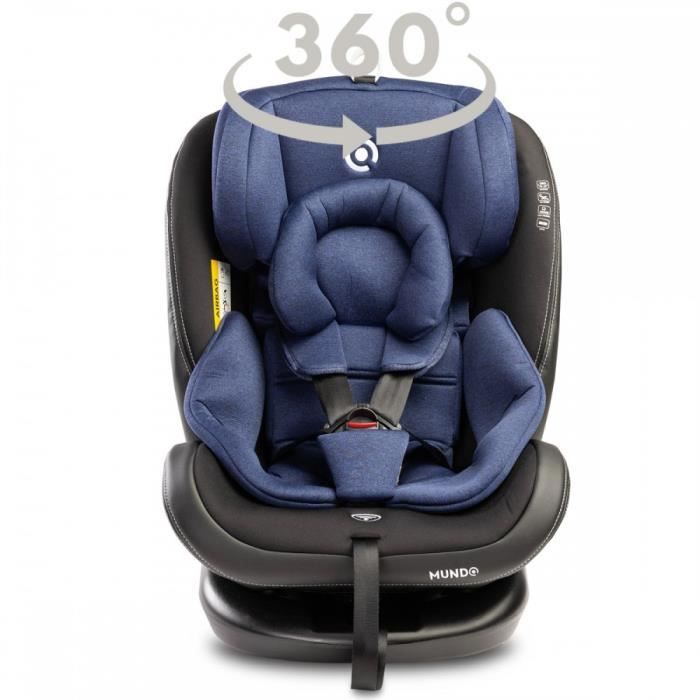 MUNDO Siège-auto pivotant 360° ISOFIX évolutif Groupe 0+-1-2-3 Bleu