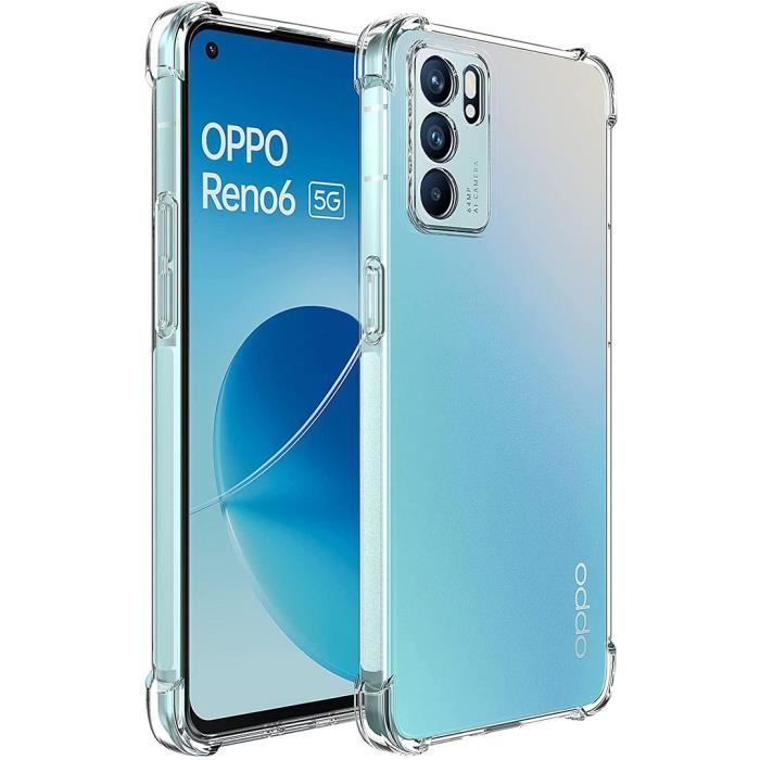 Coque OPPO Reno 6 (6,43-) Protection 4 Coins Renforcée Silicone Haute Résistance