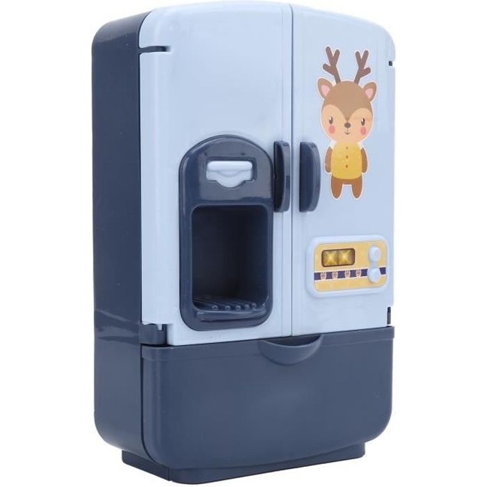 EJ.life Ensemble de jouets de cuisine Simulation Intelligent Réfrigérateur Double Porte Cuisine Jouets Ensemble Enfants Jouer
