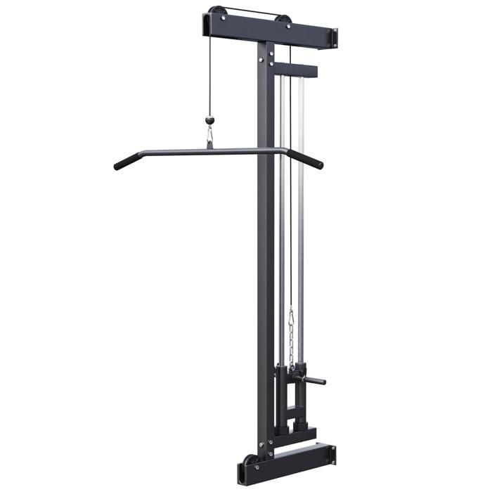 Gorilla Sports - Tour de Tirage Haute et Basse Fixation Mural Noir