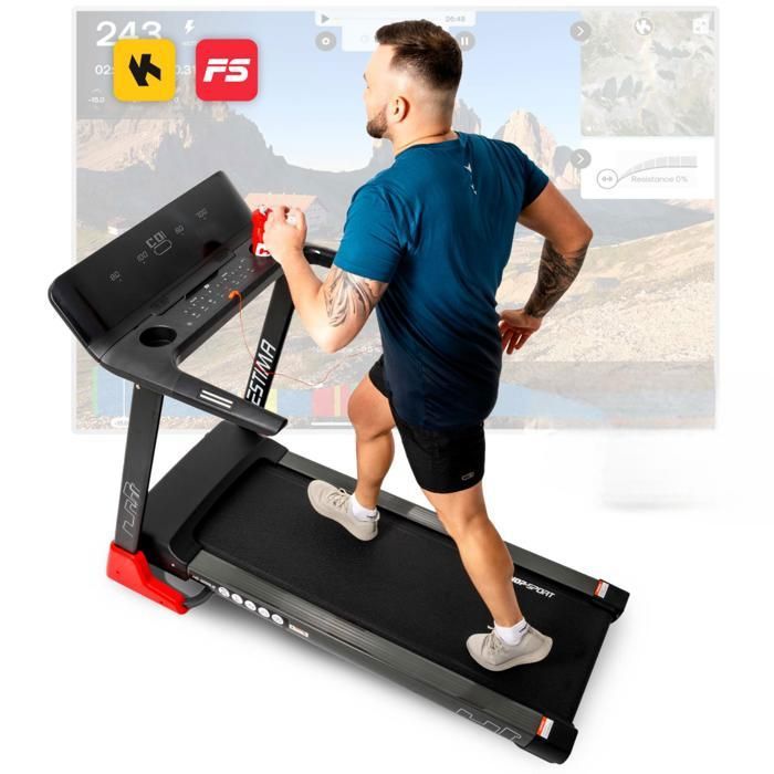 HS HOP-SPORT Tapis de Course HS-3200LB Estima / Tapis Roulant électrique Pliant / 15 Programmes d'entraînement / Max. 150 kg