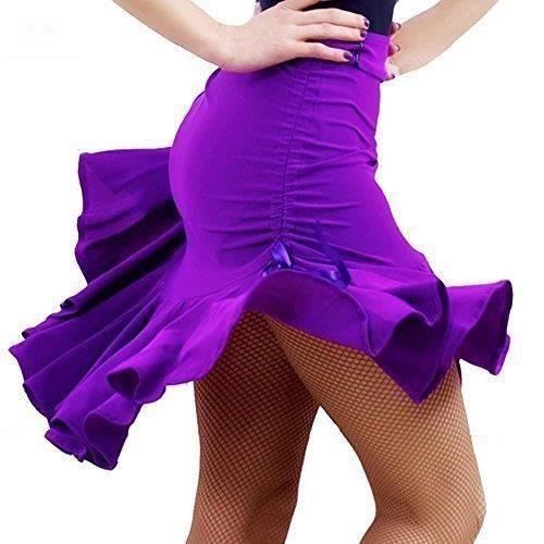 Zencart Salle De Bal Tango Rumba Cha Cha Latine Salsa Danse Dress Jupe Carré De Danse Pourpre Noir Hip Hop Vêtements Femmes Latine