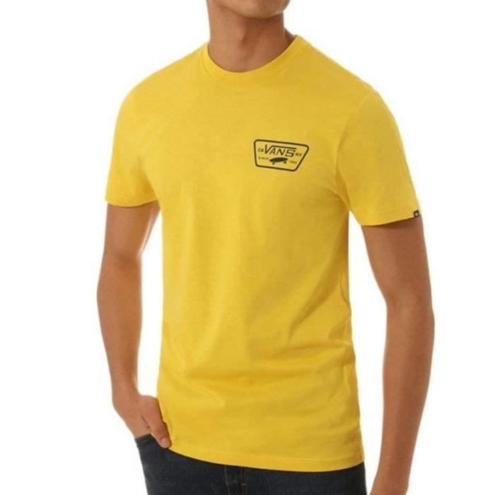 T-shirt Jaune Homme Vans Full Patch Back