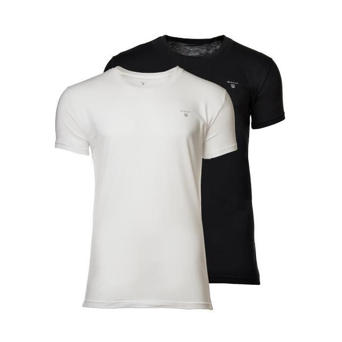 GANT T-Shirt Homme - uni, Paquet de 2