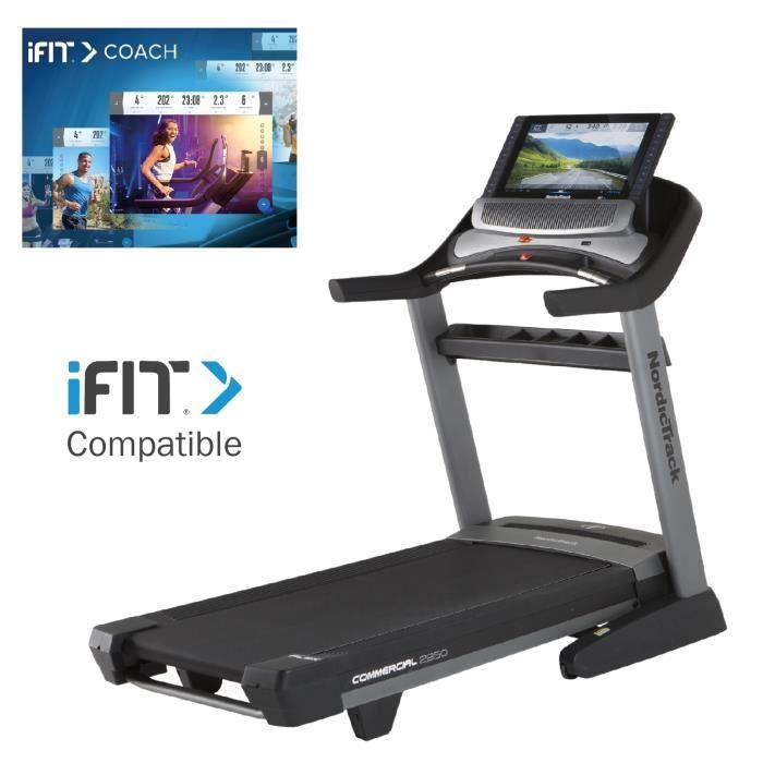 NORDICTRACK - Tapis de course NordicTrack Commercial 2950 + 1 an Abonnement iFit - Noir