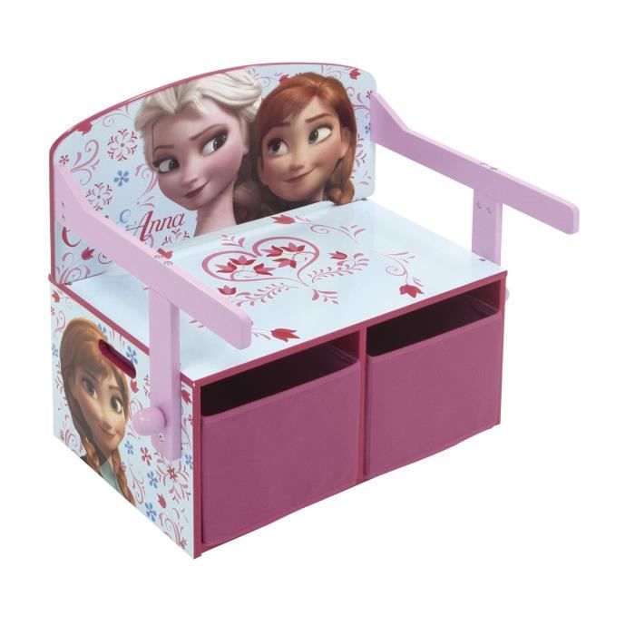 DISNEY LA REINE DES NEIGES - Banc pupitre et rangement en bois 3 en 1